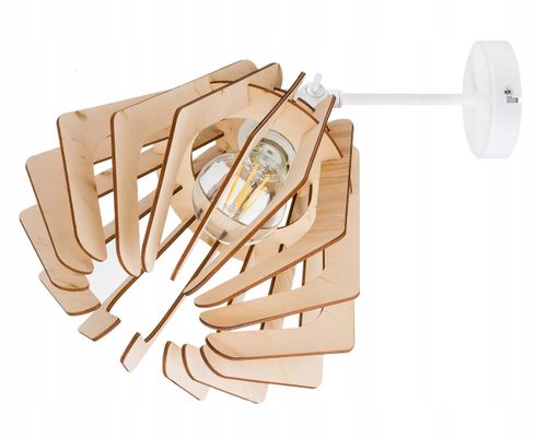 Lampa kinkiet E27 ścienny ruch loft Drewno na E27 na Arena.pl