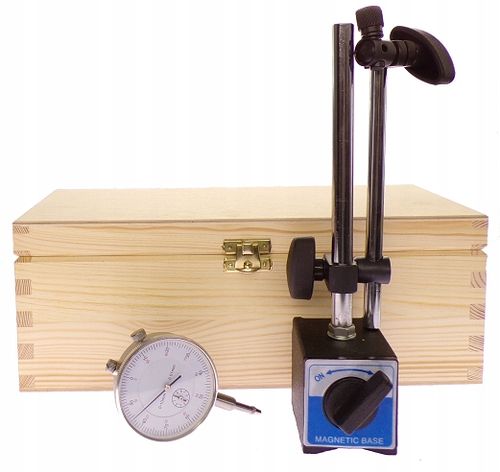 CZUJNIK ZEGAROWY 0-10 0,01 DO SPRAWDZANIA BICIA + UCHWYT STATYW MAGNETYCZNY na Arena.pl