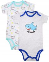 BODY 2-PAK BAWEŁNA REKIN krótki rękaw 80 E903A