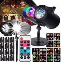 PROJEKTOR LED ŚNIEG ŚWIĄTECZNY NA PILOT LASEROWY REFLEKTOR NA DOM RZUTNIK