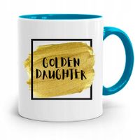 Kubek Błękitny Dla Córki Golden Daughter Z Nadrukiem Ze Zdjęciem