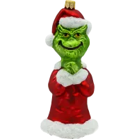 Bombka choinkowa szklana: Grinch w czerwonym płaszczu