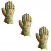 3x Rękawiczki ogrodowe rękawice ochronne M
