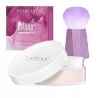 Zestaw Claresa puder sypki matujący prasowany wygładzający pędzelek do pyłu