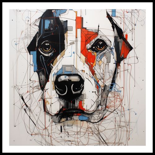 Plakat 60x60cm Przyrysowany Psiak na Arena.pl