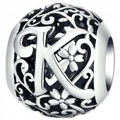 CHARMS litera K srebro 925 literka srebrna koralik zawieszka charms pr S925