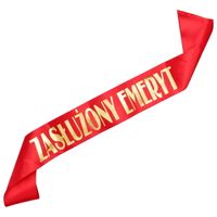 Czerwona szarfa Zasłużony Emeryt