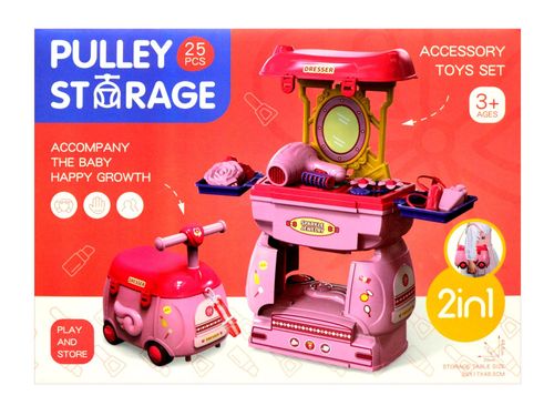 Toaletka jeździk - zestaw kosmetyczny w walizce - 25 elementów 2w1 na Arena.pl