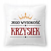 Poduszka Dla Krzyśka Na Urodziny Ze Zdjęciem Na Prezent Biała 40X40 Cm
