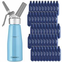 SYFON DO BITEJ ŚMIETANY 0.5L NIEBIESKI + ZAPAS 50 NABOI | HENDI