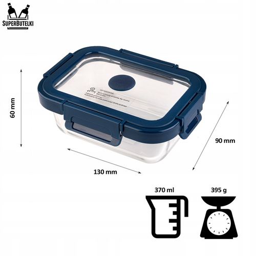 ZESTAW 4 sztuki pojemniki szklane lunchbox próżniowe do żywności + na Arena.pl