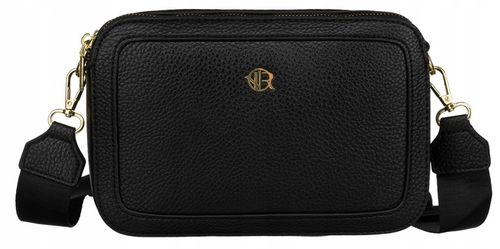 Torebka damska listonoszka na ramię czarna ROVICKY mała torba na pasku na Arena.pl