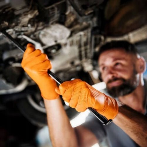 Rękawice Nitrylowe Mercator GOGRIP ORANGE Pomarańczowe MOCNE 50 sztuk L na Arena.pl