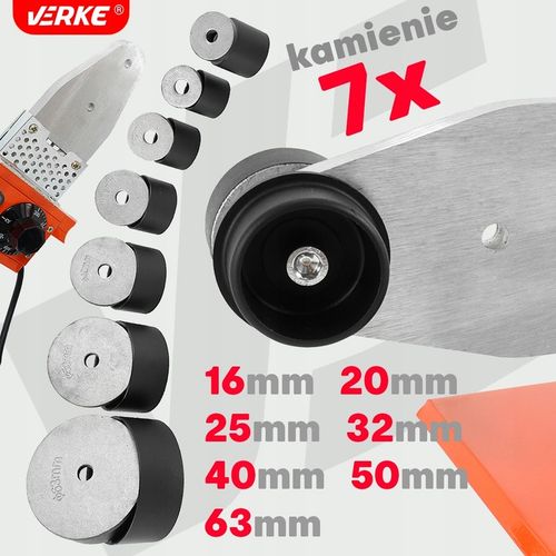 ZGRZEWARKA POLIFUZYJNA DO ZGRZEWANIA RUR PP PCV 800W MOCNA + MATRYCE ZESTAW na Arena.pl