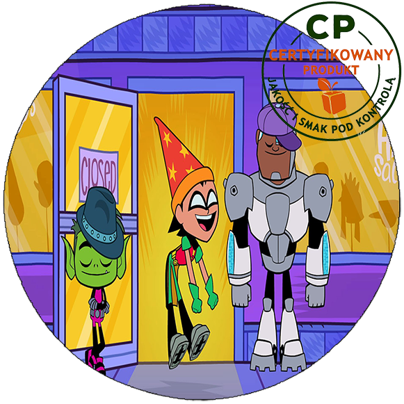 Opłatek na tort Młodzi Tytani zdjęcie 1