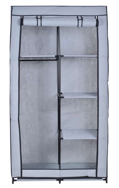 Szafka tekstylna z 6 półkami Mira - szara zdjęcie 5