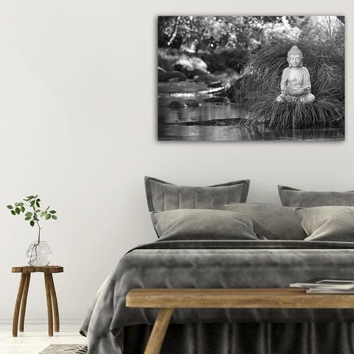 Obraz na płótnie - Canvas, Budda nad potokiem 60x40 na Arena.pl