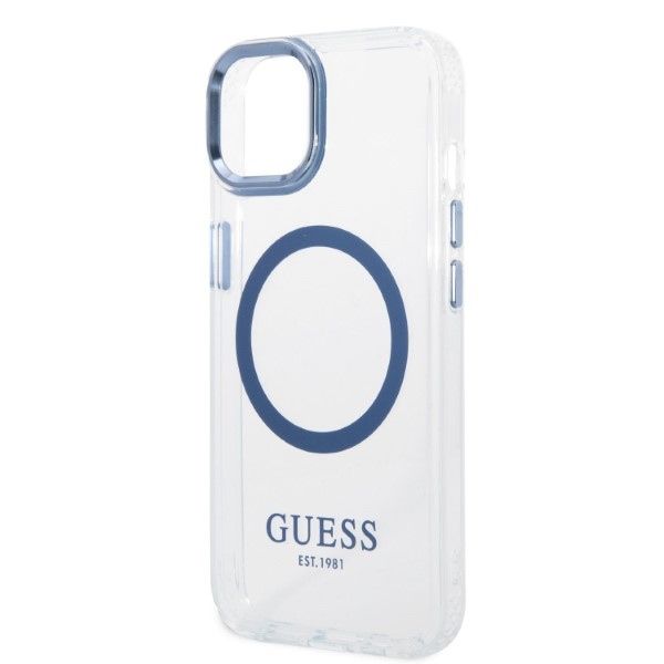 Etui Guess do iPhone 15 Plus, iPhone 14 Plus, Niebieski, MagSafe zdjęcie 6