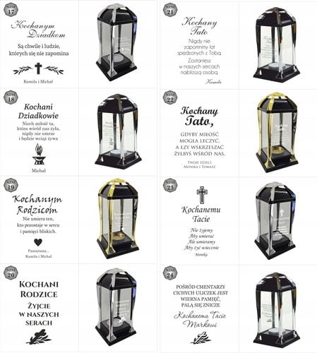 Kapliczka z grawerem Znicz pamiątkowy personalizowany napis dla dziadka na Arena.pl
