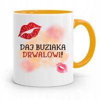 Dla Drwala Rębacza Kubek Żółty Prezent Na Urodziny Z Nadrukiem Ze Zdjęciem
