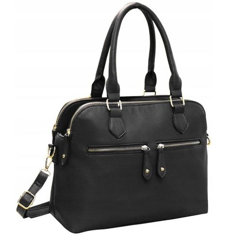 TOREBKA DAMSKA SKÓRZANA POJEMNA TORBA 3 KOMORY na Arena.pl