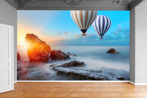 Fototapeta BALONY ZACHÓD SŁOŃCA PEJZAŻ 130x80 na Arena.pl