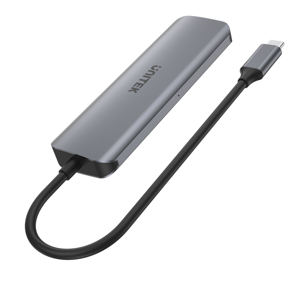 Unitek hub USB-C 3xUSB 3.1 Gen1 PD 100W SD microSD zdjęcie 2