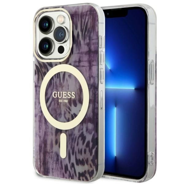Etui Guess do iPhone 14 Pro, Różowy, MagSafe zdjęcie 1