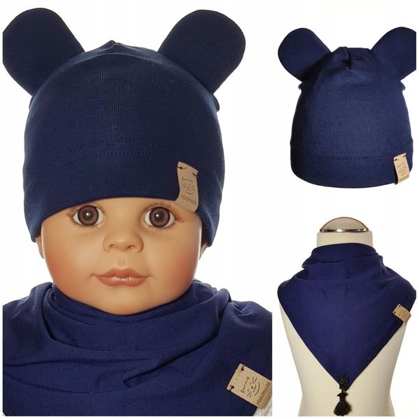 KOMPLET CHŁOPIECY CZAPKA MIKI + CHUSTKA CZAPECZKA CHUSTECZKA 3-12 MC 4WZORY zdjęcie 12