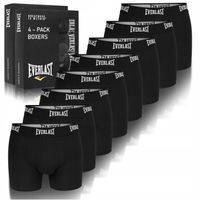 Everlast Bokserki Majtki Męskie BM400 Bawełniane Czarne 8 sztuk Rozmiar XL