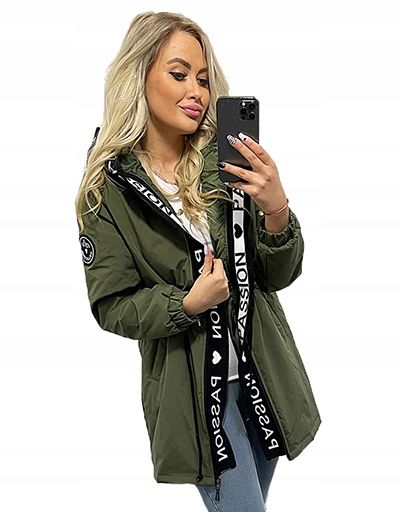 ASYMETRYCZNA PARKA kurtka Z KAPTUREM 4 KOLORY XS zdjęcie 7