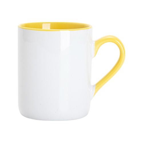 Kubek 325 ml do sublimacji - z żółtym wnętrzem i uchem na Arena.pl