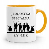 Kubek Żółty Prezent Dla Syna Jednostka Specjalna Z Nadrukiem Ze Zdjęciem