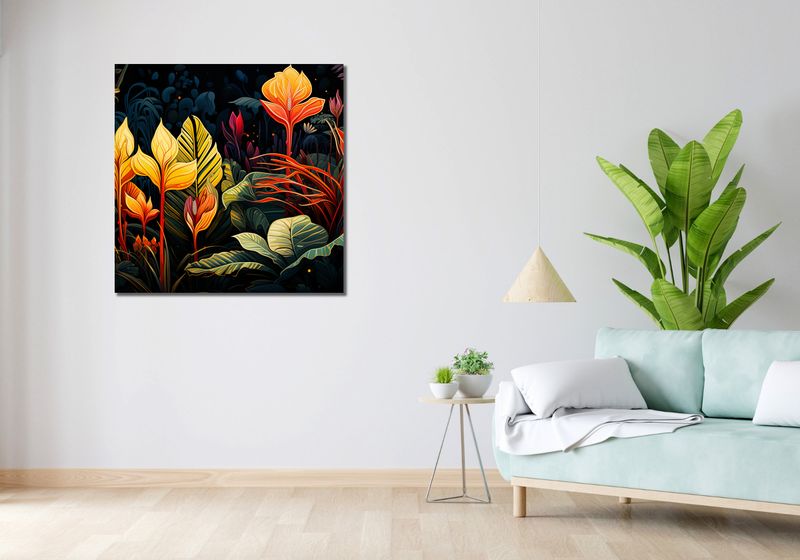 Obraz 90x90cm Tropikalna Symfonia zdjęcie 2