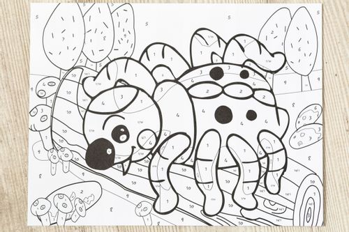 Kolorowanka obrazek rysowanie po numerach kredki na Arena.pl