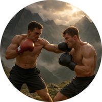 Opłatek na tort Boks Bokserzy Bokser Walka Ring