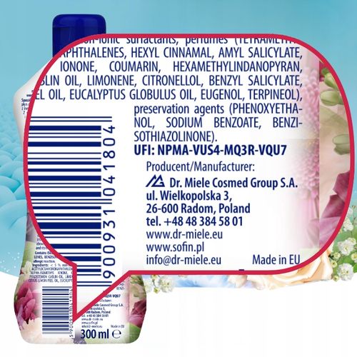 SOFIN Perfumy do Tkanin do Pralki Suszarki 5 x 300ml MIX 100 Prań na Arena.pl