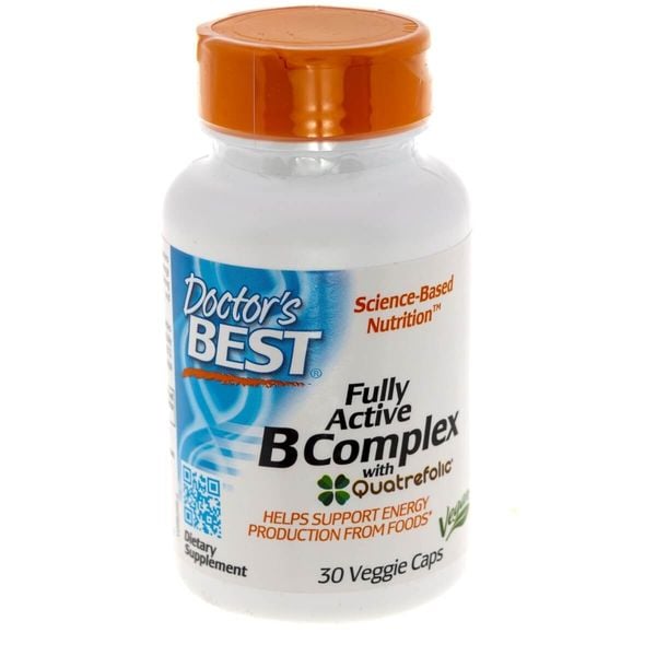 Doctor's Best Fully Active B-Complex - 30 Kapsułek - Arena.pl