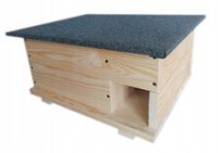 Drewniany domek dla jeża legowisko budka