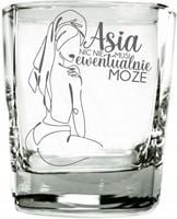 Szklanka z grawerem PREZENT na dzień kobiet z imieniem personalizacja