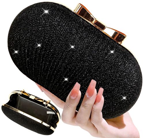 Czarna Torebka Wieczorowa Kopertówka Wizytowa Mała na Arena.pl