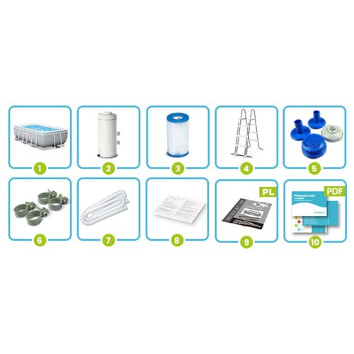 Basen ogrodowy stelażowy 400 x 200 x 122 cm 10w1 INTEX 26790 na Arena.pl