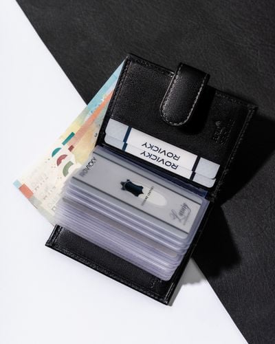 skórzane etui na karty tw-04-rvt black na Arena.pl
