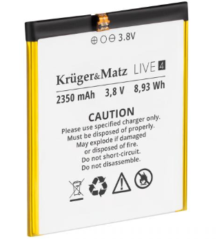 Oryginalna Bateria Do Kruger&Matz Live 4/4S zdjęcie 1