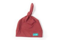 Titot Marsala czapka niemowlęca z supełkiem newborn bordo 34-36