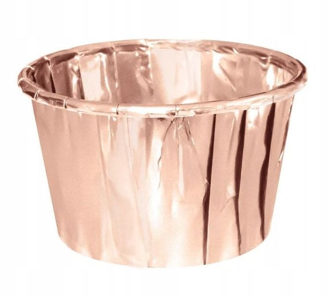 PAPILOTKI FOREMKI do babeczek rose gold 20 szt zdjęcie 1