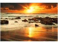 60X40CM WSCHÓD SŁOŃCA WZBURZONYM OCEANEM OBRAZ