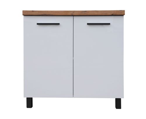 Szafka łazienkowa 50 cm / biała / biały połysk / stojąca / pod umywalkę na Arena.pl