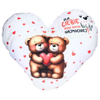 poduszka serce 40 x 40 cm dla ciebie moje serce bije najmocniej