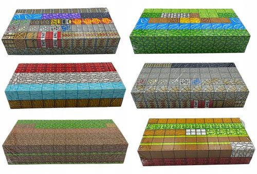 KLOCKI MAGNETYCZNE 300 KLOCKÓW KONSTRUKCYJNE PIKSELE SZEŚCIANY + 3 LUDZIKI na Arena.pl